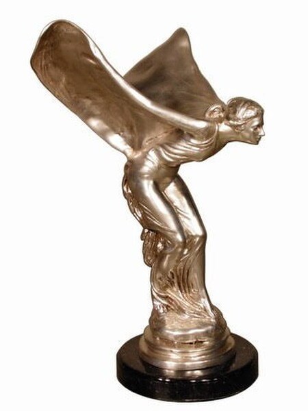Spirit of Ecstasy on Marble Base 14" Tall